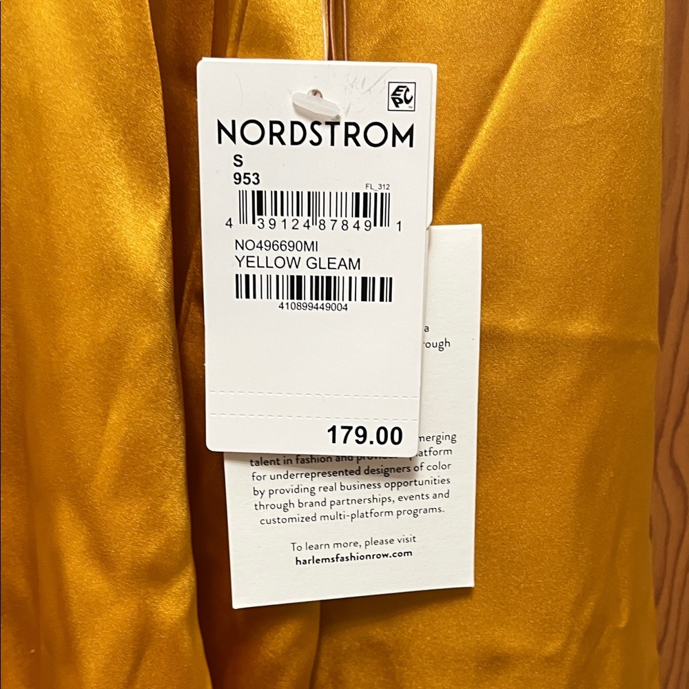Golden Satin Button Down Shirt - Picture 3 of 3